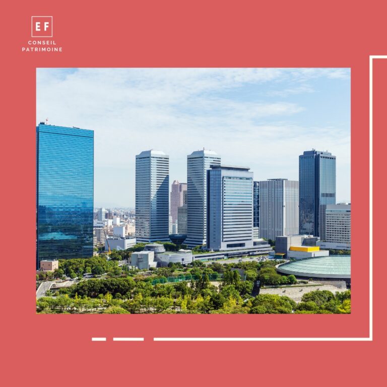 Immeubles de bureaux illustrant un investissement en SCPI avec ou sans frais de souscription